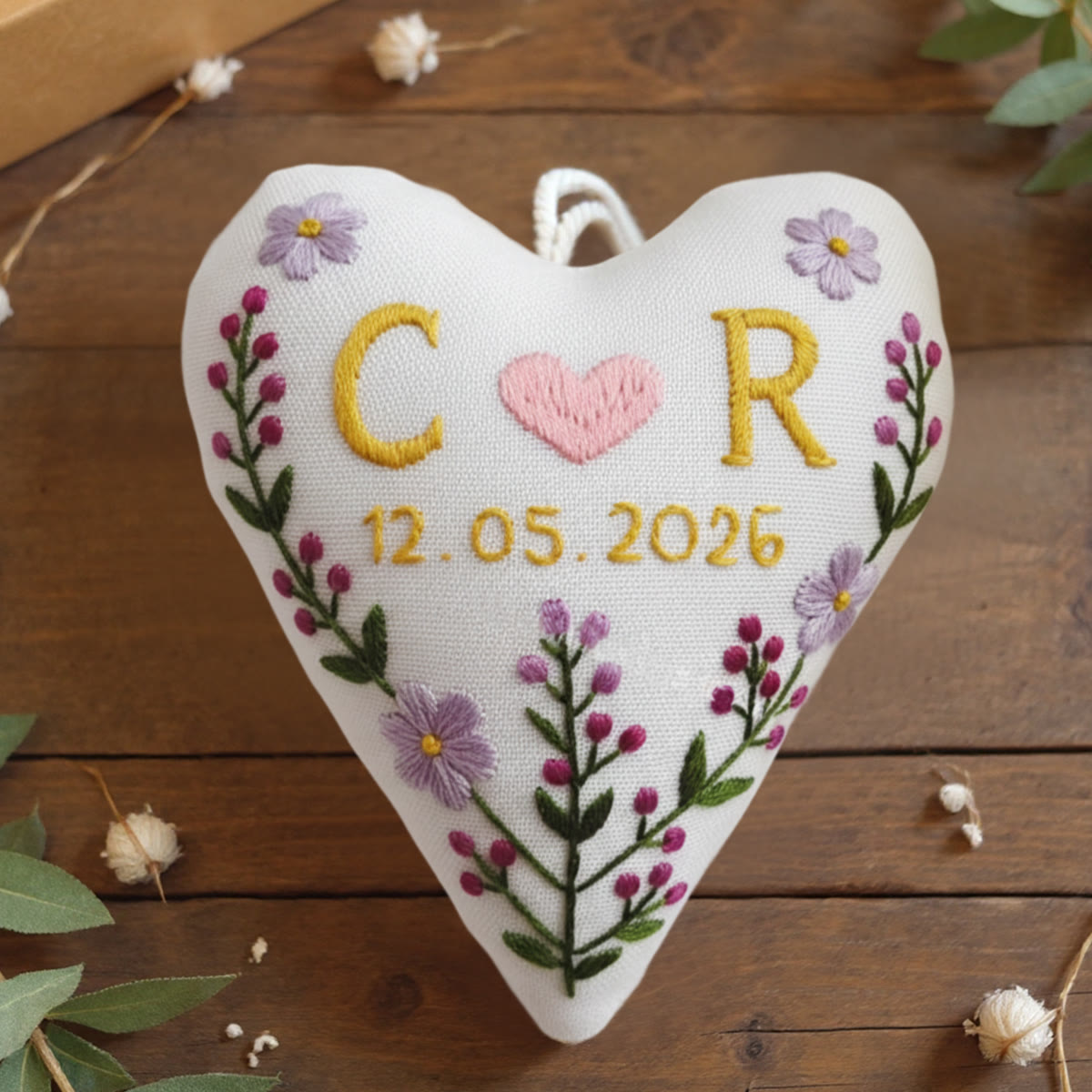 Rubbyoo Heart Embroidery Kit - Beautiful Love | Perfect Hanging Decor | Unique Wedding Gift - image 1