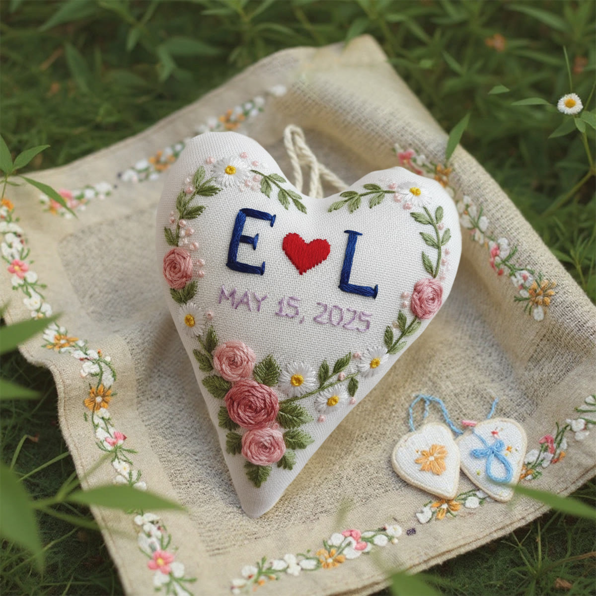 Rubbyoo Heart Embroidery Kit - Charming Rose | Valentine's Day Decor | Floral Handmade Craft  - image 8