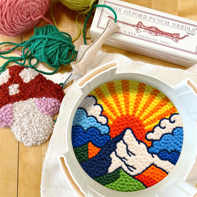 Vibrant Sunset Mountain Punch Needle Kit – New-edition Creative Diy | Fresh-concept Decor Piece - image 12