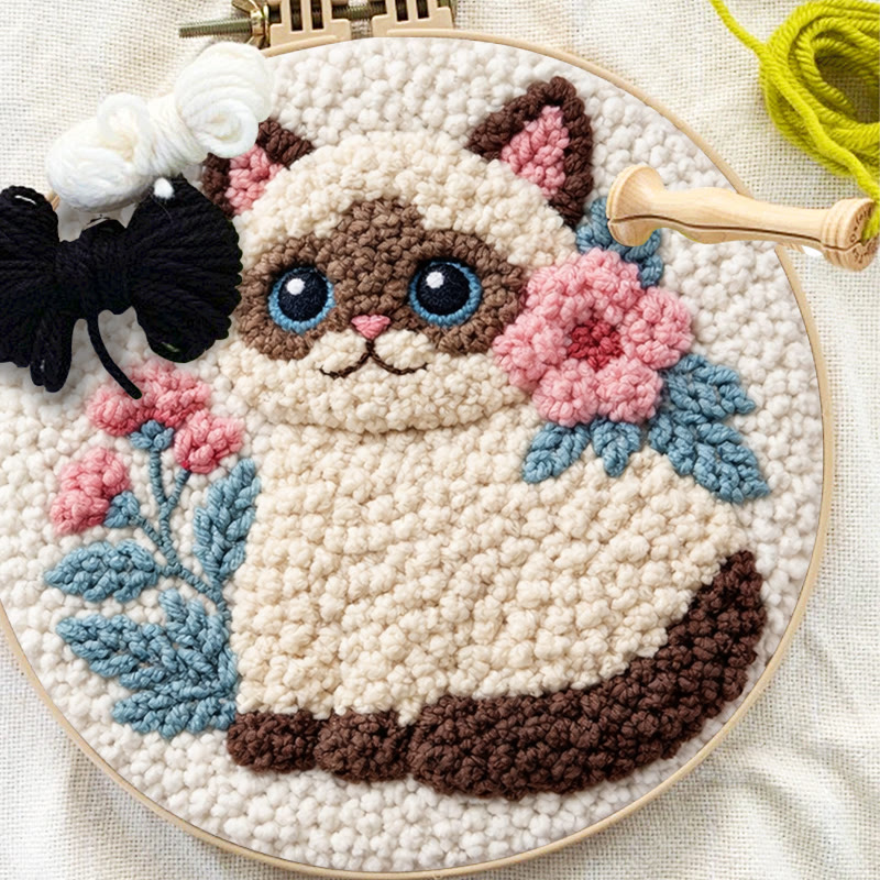Blooming Fluffy Kitten Punch Needle Kit – Entry-Level DIY Starter | Fun Handcraft Creation - image 9
