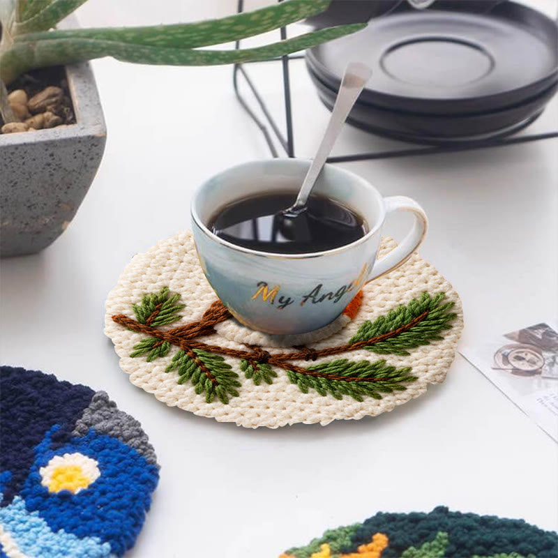 Cheerful Robin Branch Punch Needle Kit – Simple Handcraft Diy | Easy-to-make Decorative Pendant - image 5