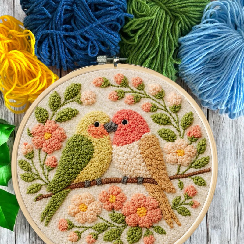 Pastel Love Birds Punch Needle Kit – Top Gifting Selection | Exquisite Handcraft Piece - image 10