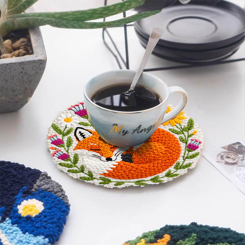 Snuggly Dozing Fox Floral Punch Needle Kit – Leading Gifting Option | Refined Artisanal Handcraft - image 5