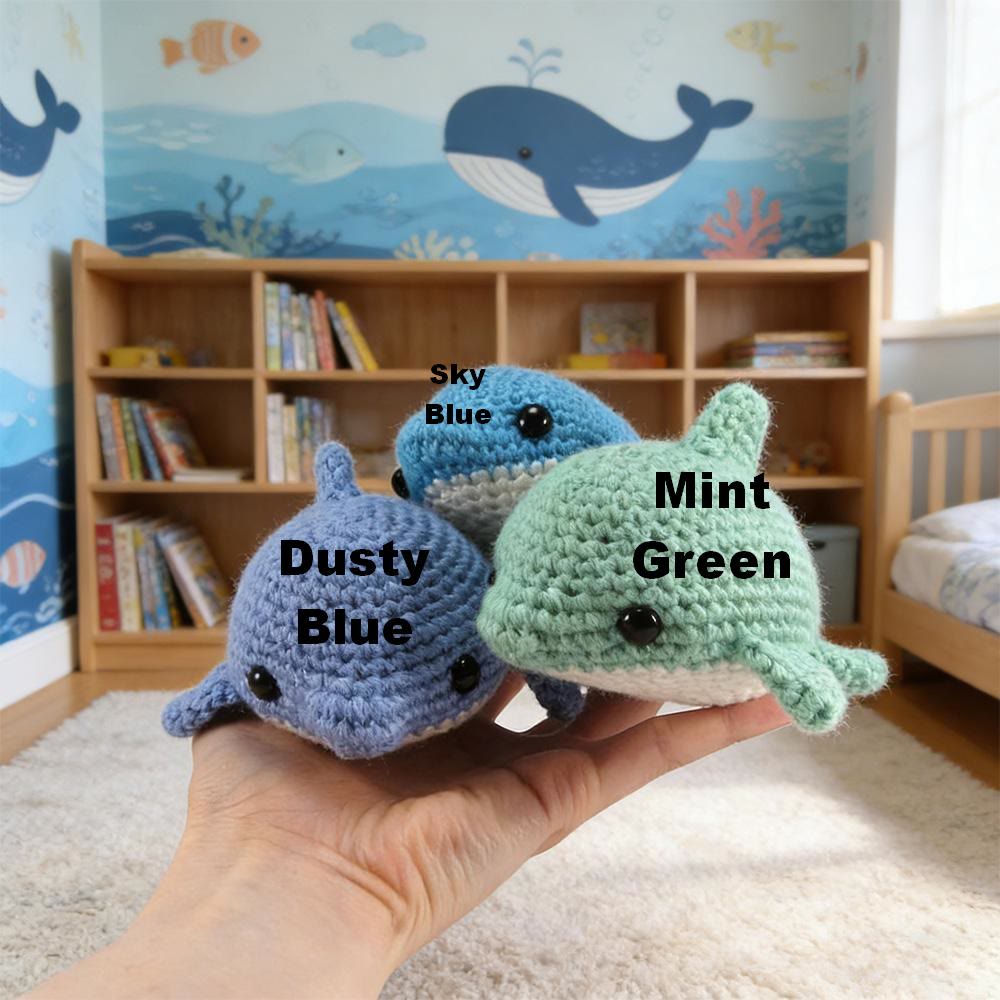 Diy Handmade Dolphin Crochet Kit - Adorable Handmade Toy | Easy Crocheted Project - Dusty Blue - image 5