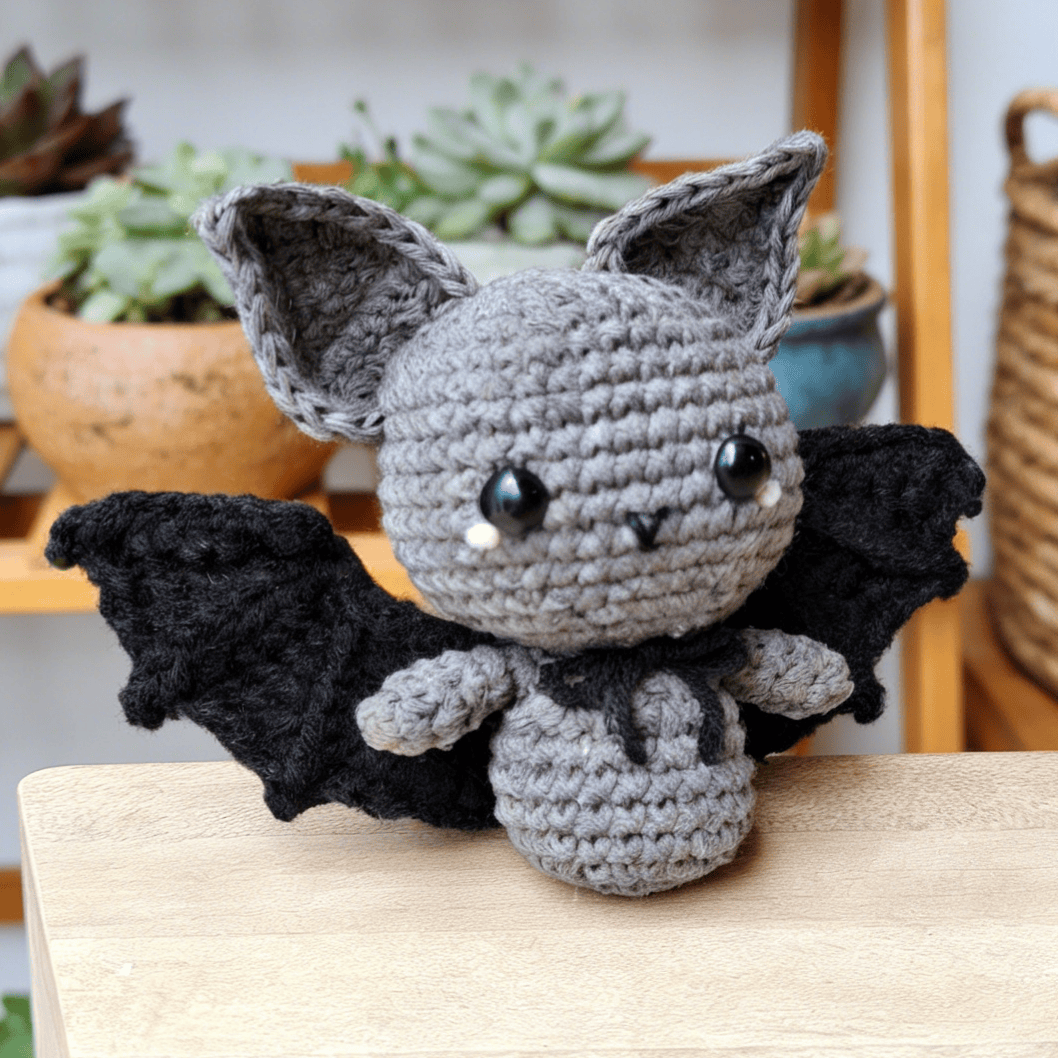 Diy Handmade Mini Black Bat Crochet Kit - Beginner Handmade Artwork | Nice Holiday Gifts For Kid - Diy Handmade Mini Black Bat Crochet Kit - image 1