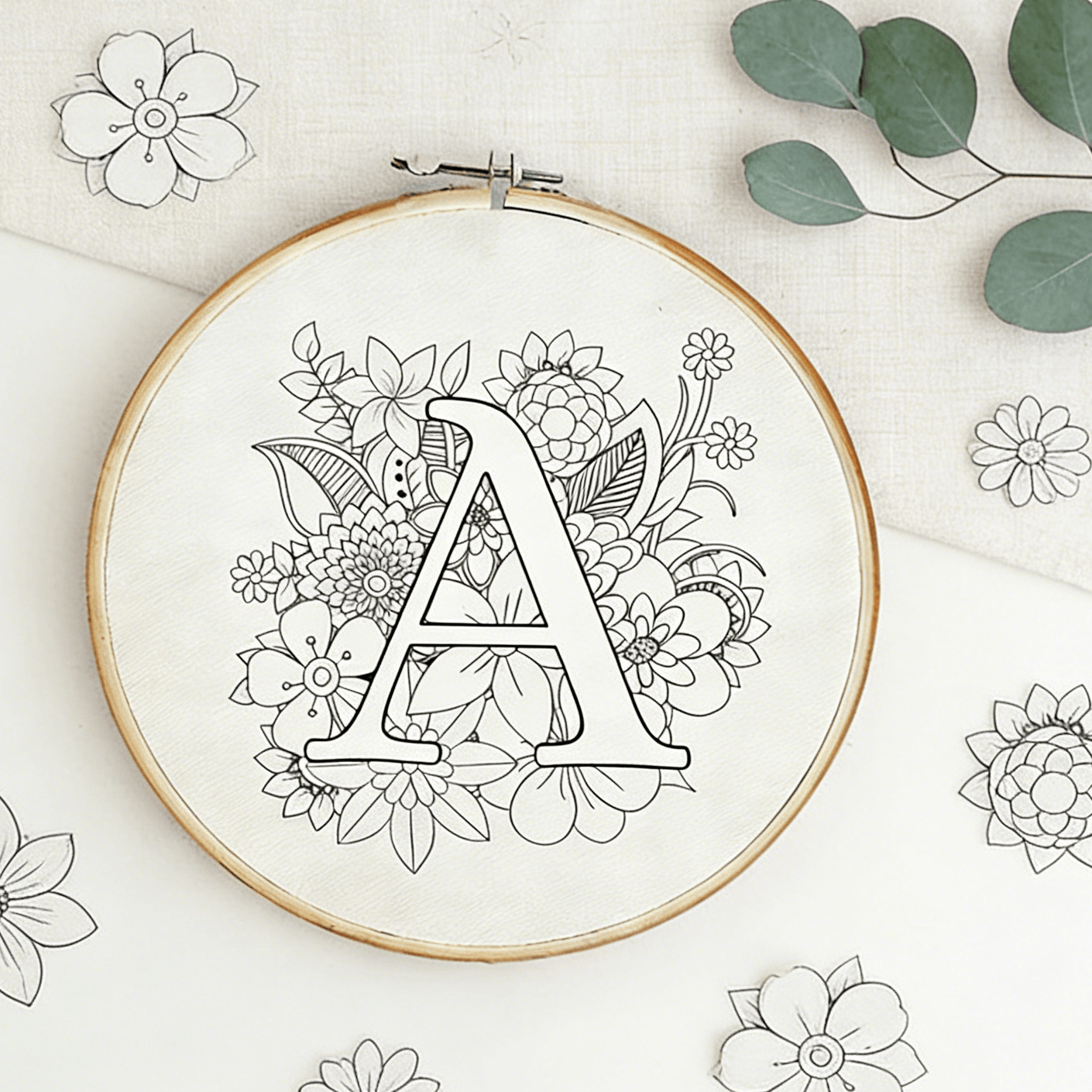 Creative Alphabet Patten Stick And Stitch Patterns | Easy Needle Artwork | Perfect For Diy Cloth Project - image 1