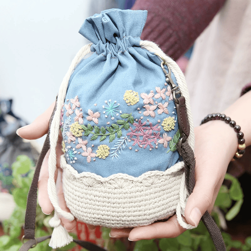 Handmade Crossbody Bag Kit | Floral Handmade Craft | Diy Sewing Art | Gift For Her  - D - image 6