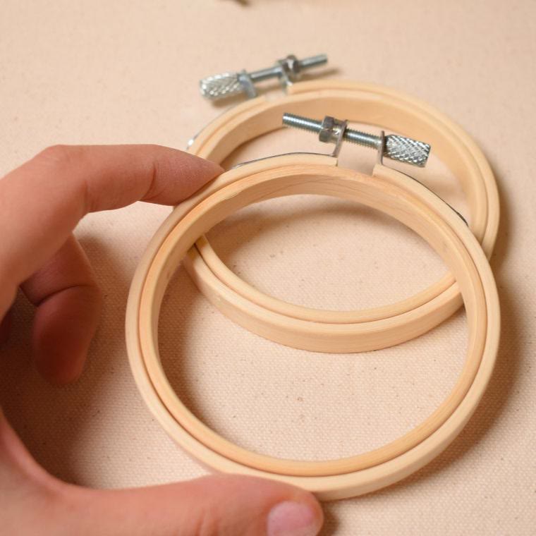 3 inch round Embroidery Hoop - Diy Sewing Frame | Perfect For diy project | Handmede Starter Gifts - 3 inch hoop - 3pcs - image 1