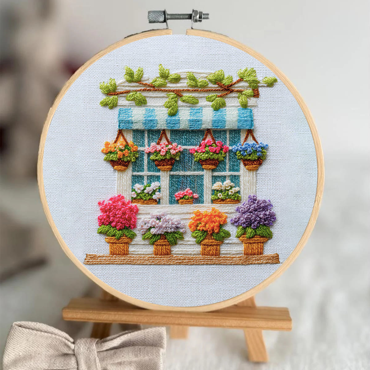 Rubbyoo Embroidery Kit - Flower Shop | Handmade Decoration Craft | Beginner Diy Needlework  - image 2