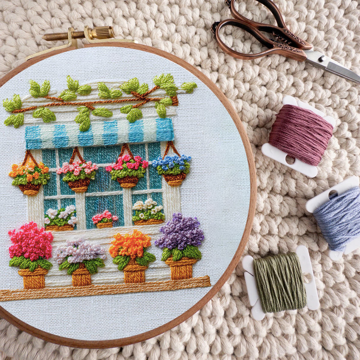 Rubbyoo Embroidery Kit - Flower Shop | Handmade Decoration Craft | Beginner Diy Needlework  - image 6