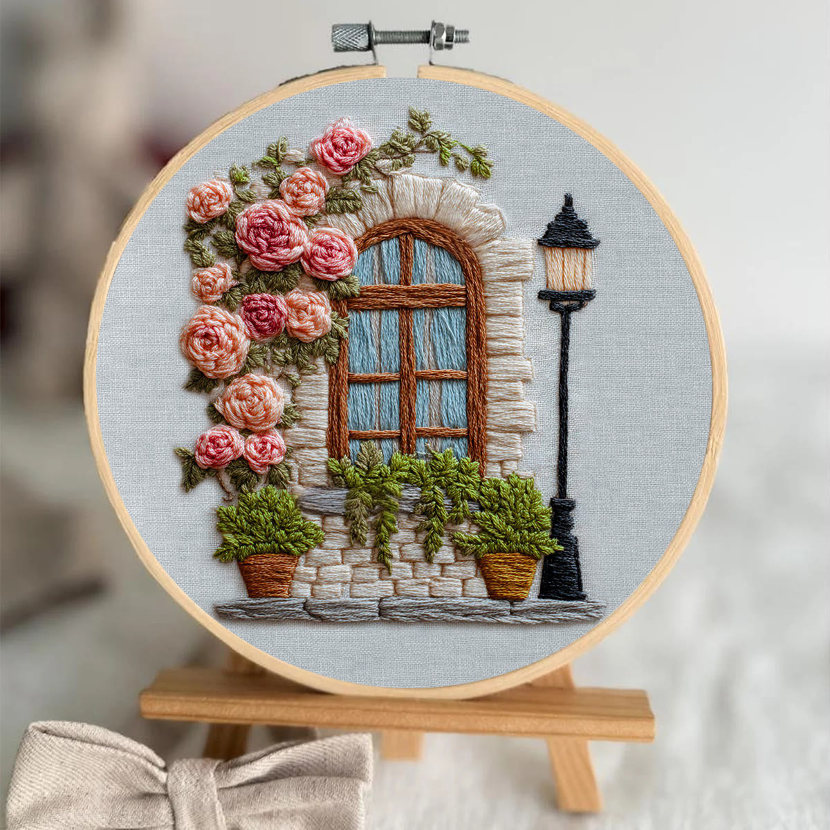Rubbyoo Embroidery Kit - Floral Window | Nice Home Decoration | Diy Handmade Gift  - image 2