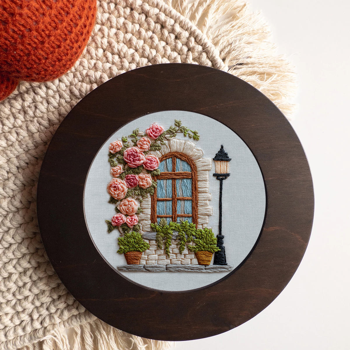 Rubbyoo Embroidery Kit - Floral Window | Nice Home Decoration | Diy Handmade Gift  - image 4