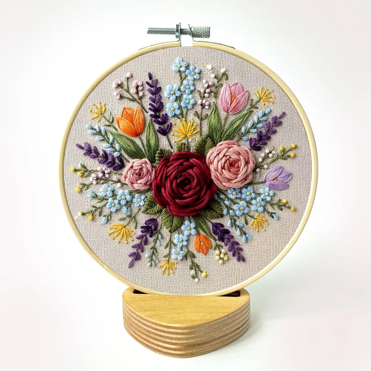 Rubbyoo Embroidery Kit - Romantic Roses | Handmade Gift For Her | Diy Valentine Day Gift - image 2