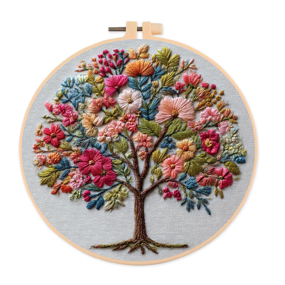 Rubbyoo Embroidery Kit - Fantasy Tree | Gift For Craft Lovers | Unique Home Decor - 20*20cm - image 1