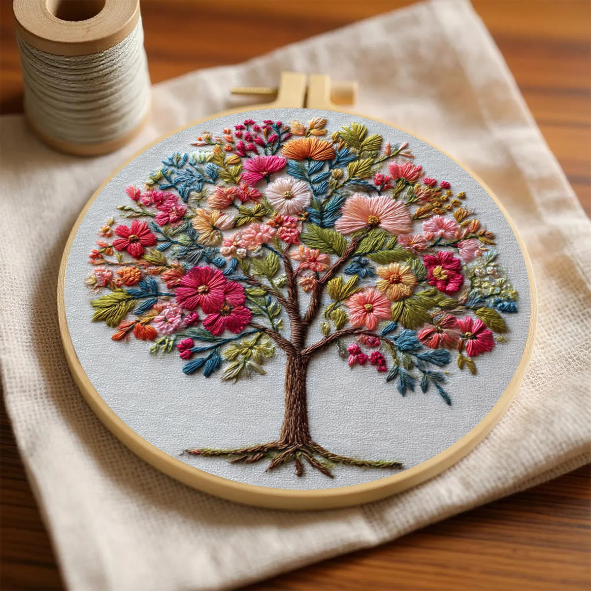 Rubbyoo Embroidery Kit - Fantasy Tree | Gift For Craft Lovers | Unique Home Decor - image 3