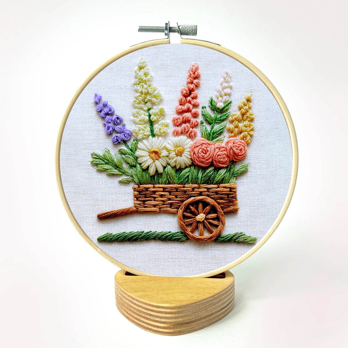 Rubbyoo Embroidery Kit - Flower Trolley | Creative Floral Craft | Perfect Stitch Art For Beginner  - image 12