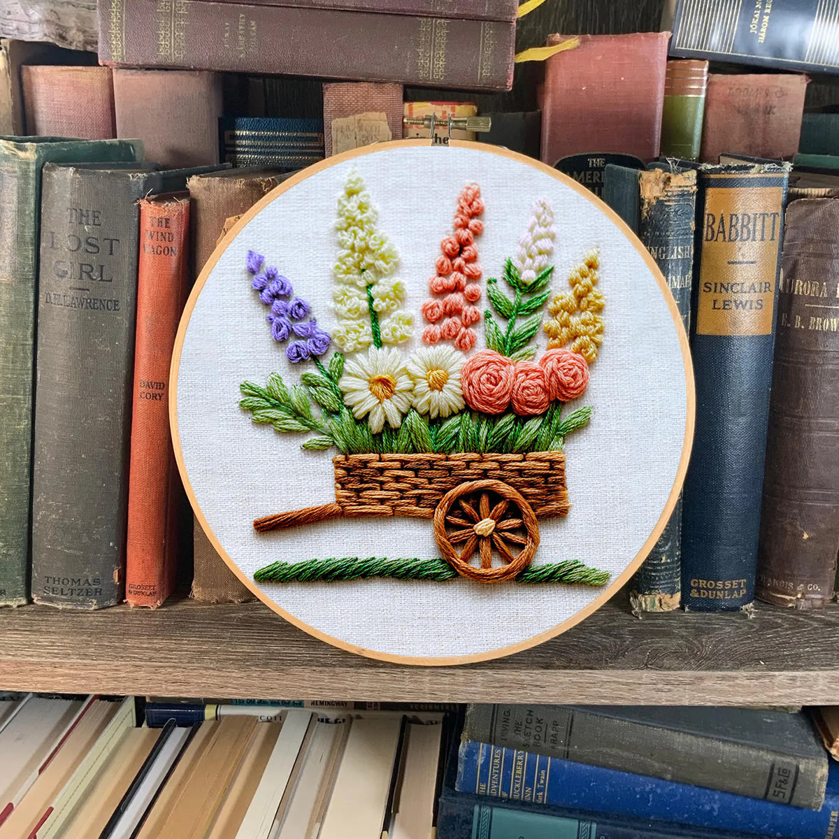 Rubbyoo Embroidery Kit - Flower Trolley | Creative Floral Craft | Perfect Stitch Art For Beginner  - image 7