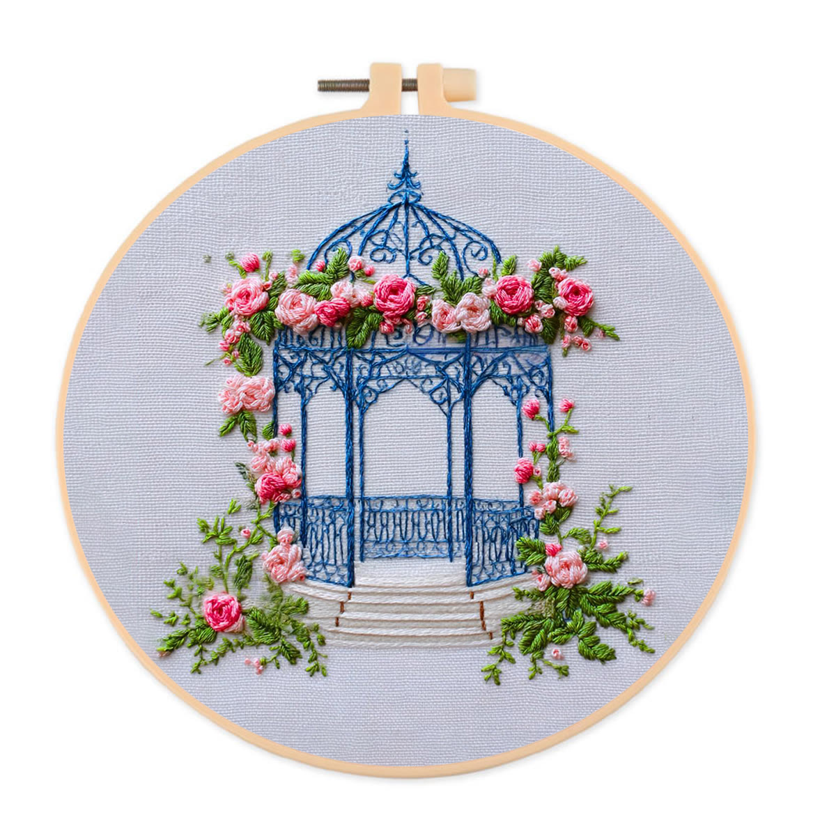 Rubbyoo Embroidery Kit - Rose Garden | Charming Handmade Craft | Diy Decorative Art  - 20*20cm - image 1