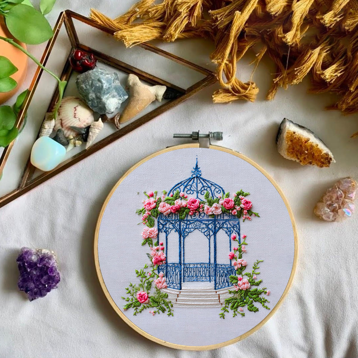 Rubbyoo Embroidery Kit - Rose Garden | Charming Handmade Craft | Diy Decorative Art  - image 5