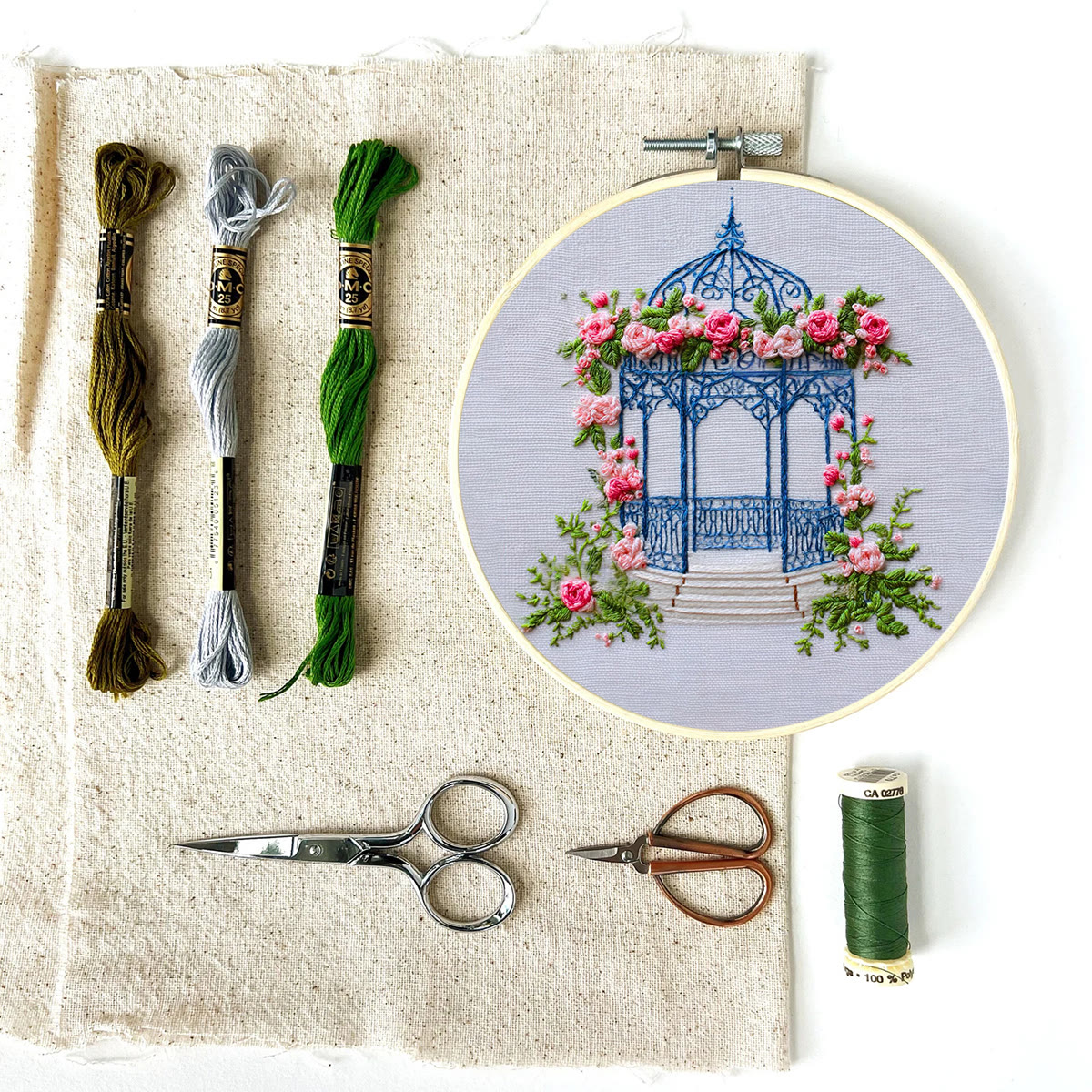 Rubbyoo Embroidery Kit - Rose Garden | Charming Handmade Craft | Diy Decorative Art  - image 4