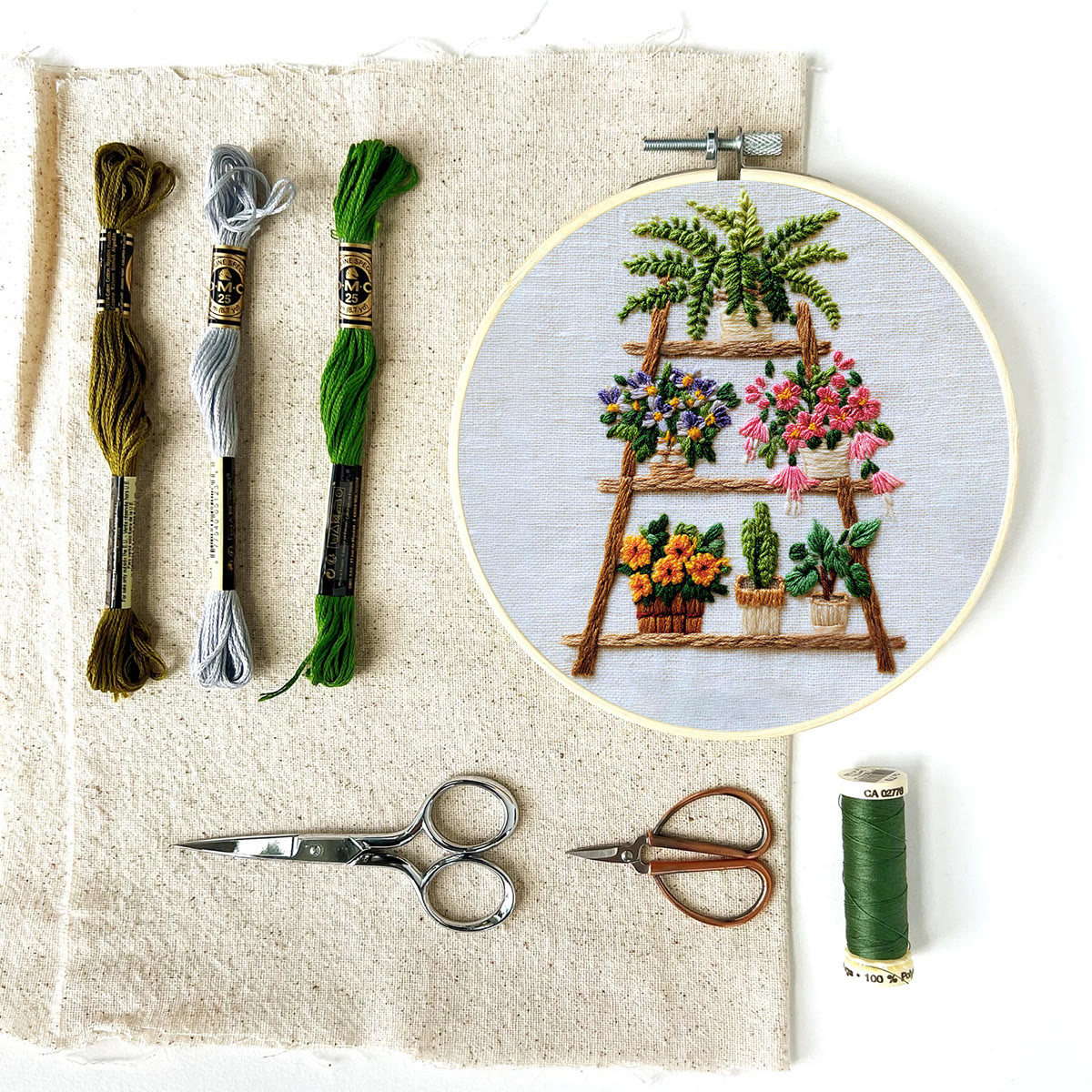 Rubbyoo Embroidery Kit - Plant Ladder | Diy Home Decor | Handmade Hoop Art  - image 7