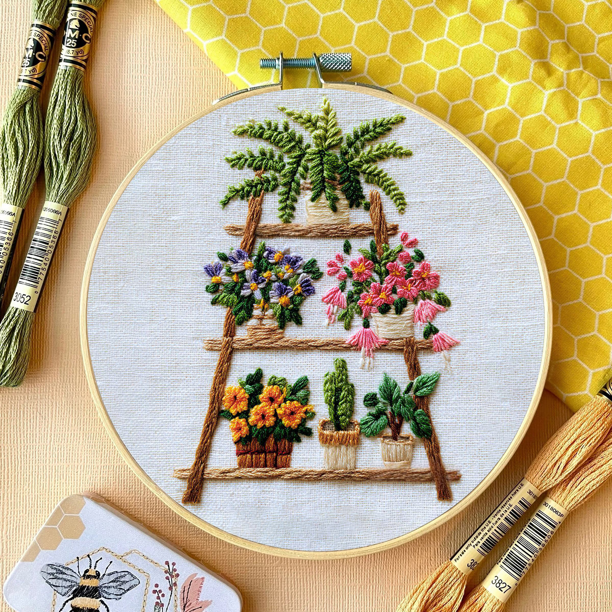 Rubbyoo Embroidery Kit - Plant Ladder | Diy Home Decor | Handmade Hoop Art  - image 10