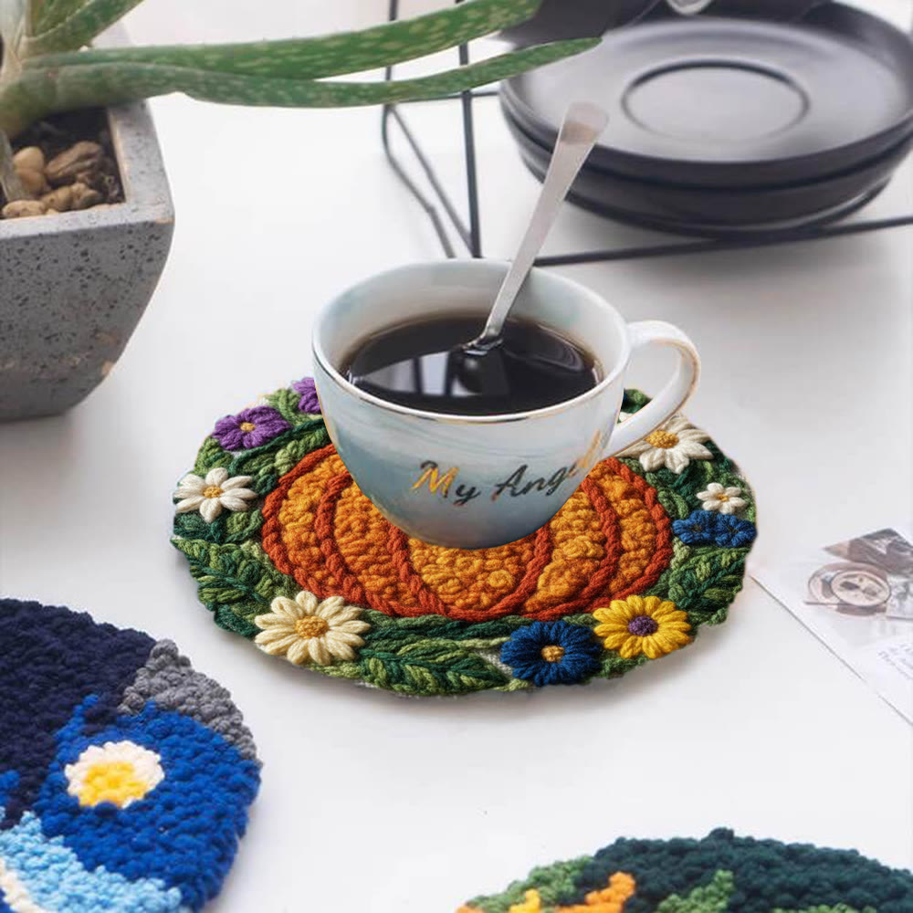 Vibrant Autumn Pumpkin Floral Punch Needle Kit – Exquisite Handcraft Piece | Ultimate Gifting Choice - image 5