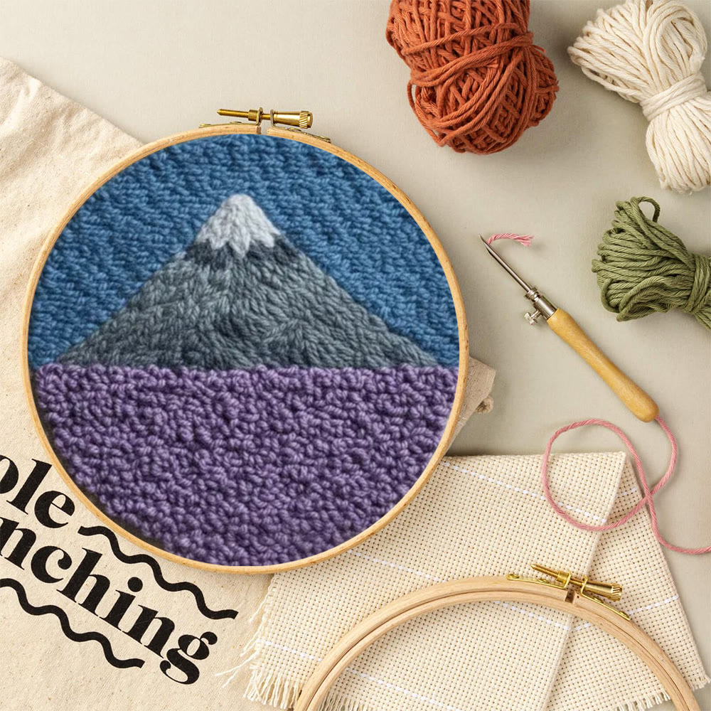 Soft-Hued Snow-Capped Mountain Punch Needle Kit – Literary Artistic Home Decor | Charming Gift For Her - image 11