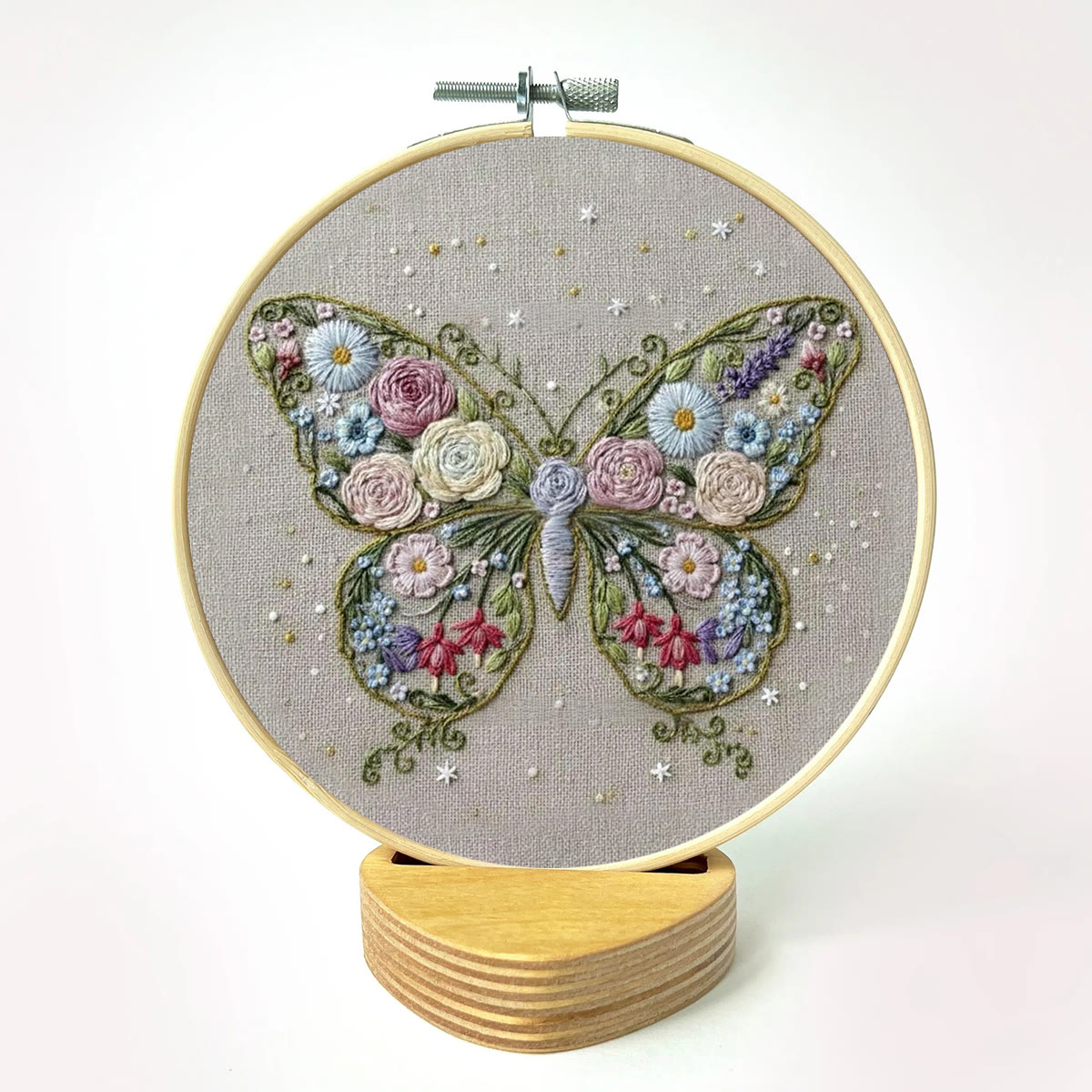 Rubbyoo Embroidery Kit - Butterfly In Bloom | Unique Handmade Collection | Floral Insect Hoop Art - image 12