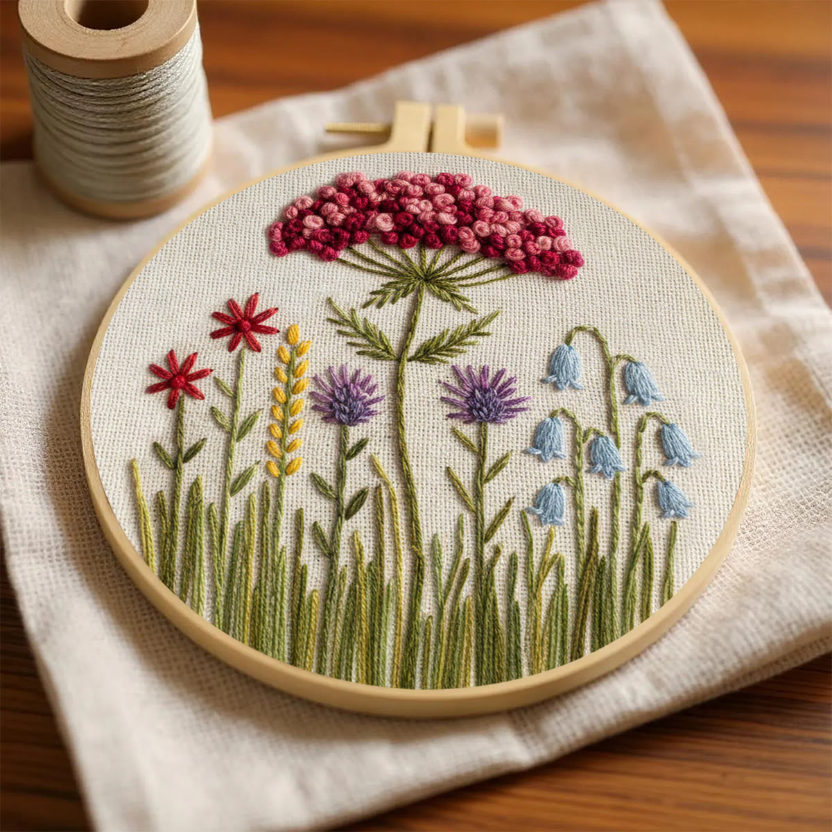 Rubbyoo Embroidery Kit - Floral Art  | Diy Versatile Decoration | Handmade Meaningful Gift - image 2