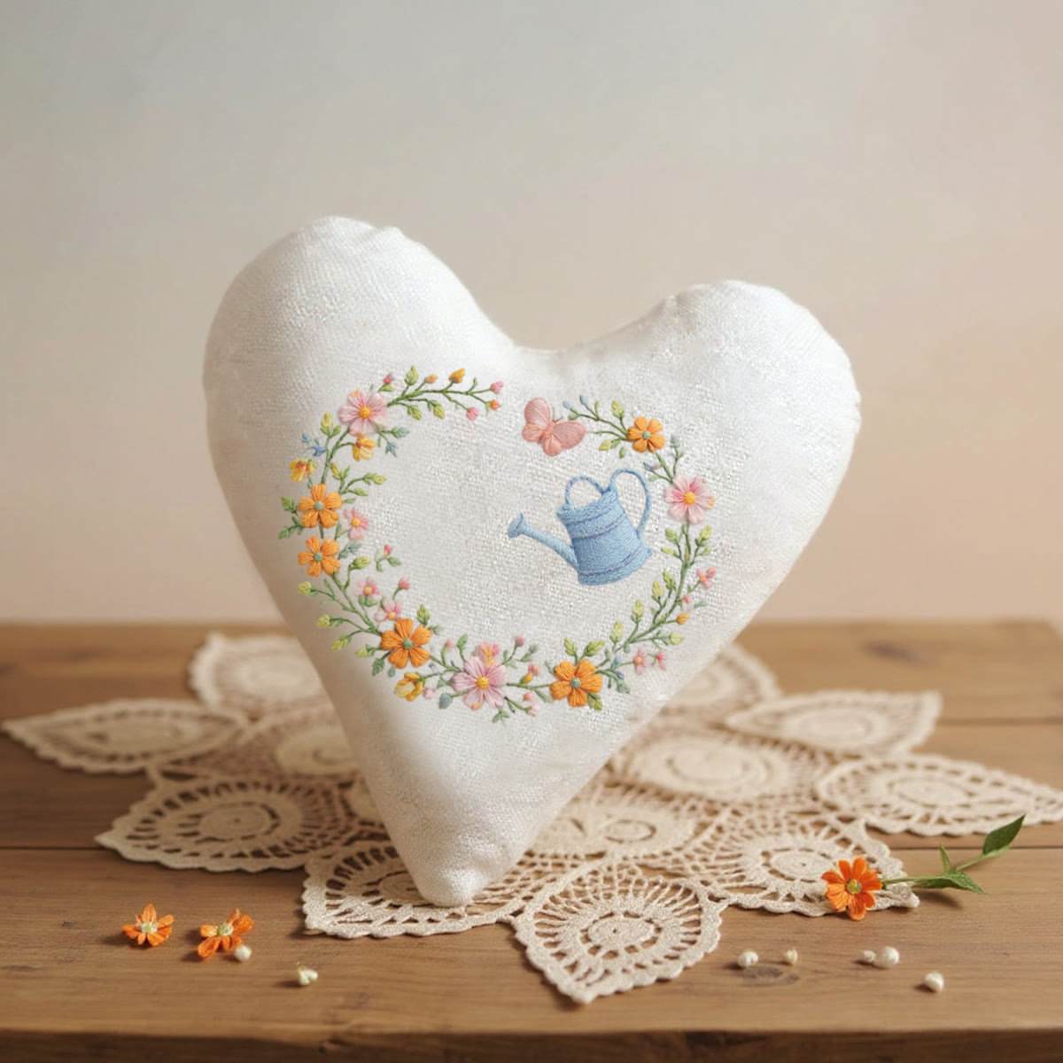 Rubbyoo Heart Embroidery Kit - Watering Can With Floral | Easy-to-make Diy | Sweet Gifting Selection - image 2