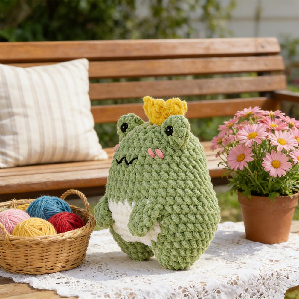 Diy Handmade Cute Frog Crochet Kit - Beginner-friendly Plush Doll | Perfect Bag Decor - image 2