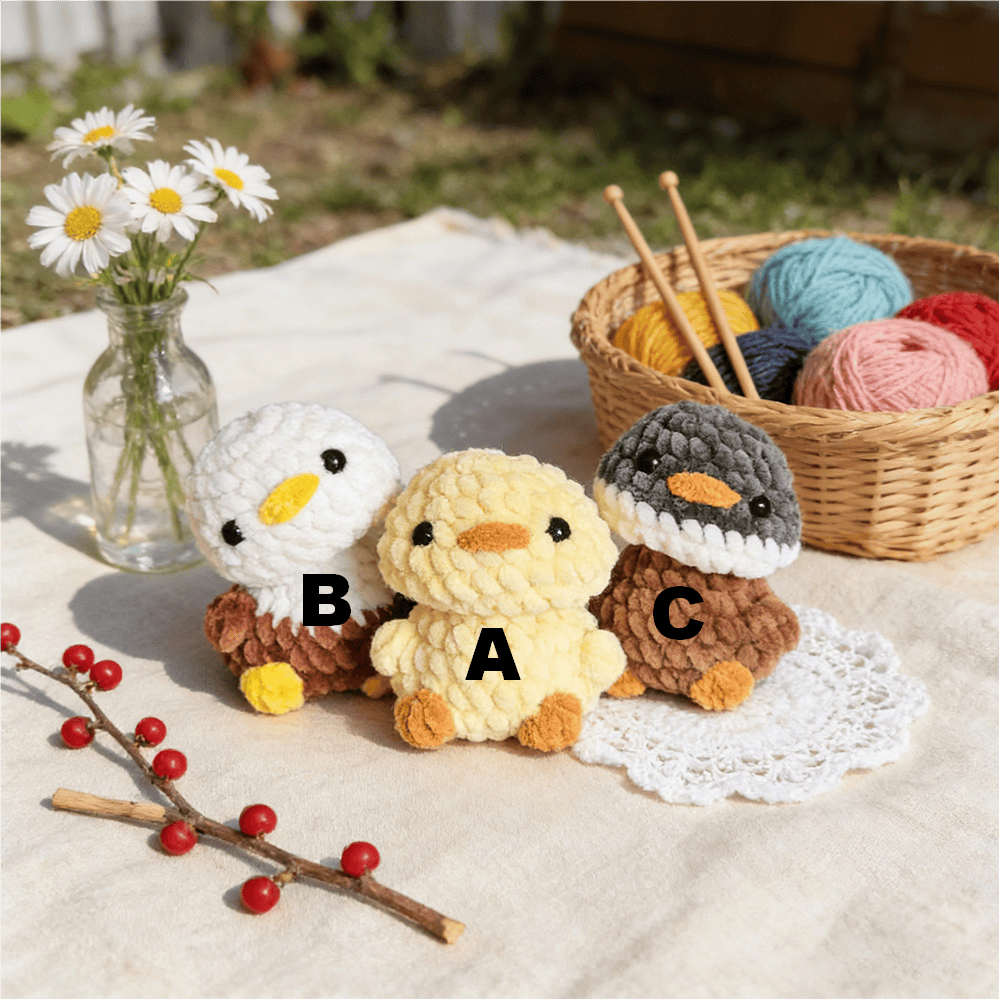 Diy Handmade Little Duck Crochet Kit - Diy Soft Toy For Kid | Easy Handmade Gift  - C - image 8