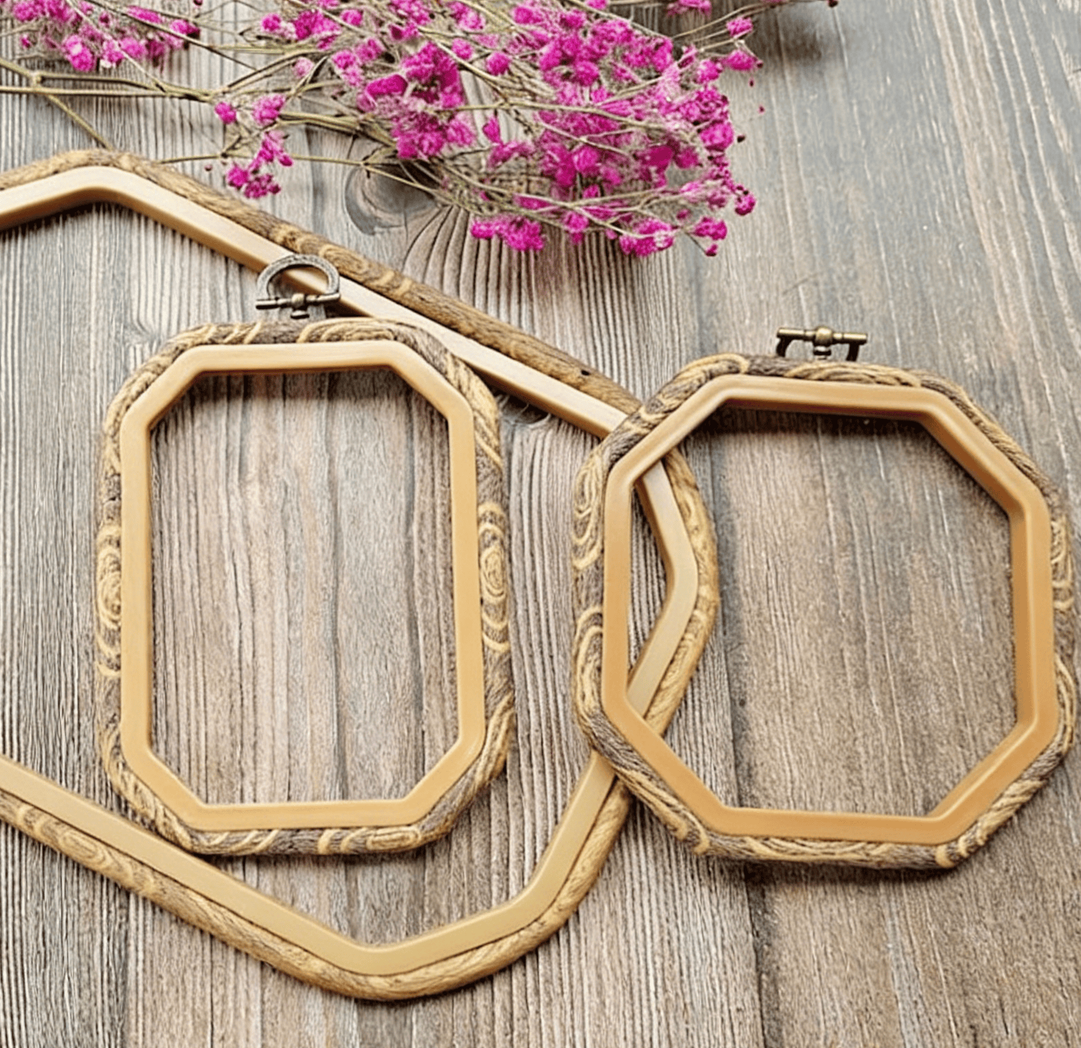 Square Embroidery Hoop - Decorative Cross Stitch Frame | Embroidery Craft Supplies | Gift For Handmade Lover - image 1