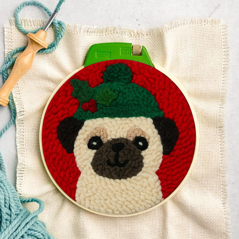 Charming Pug Punch Needle Kit – Fun Handcraft | Ideal Holiday Gift - image 3