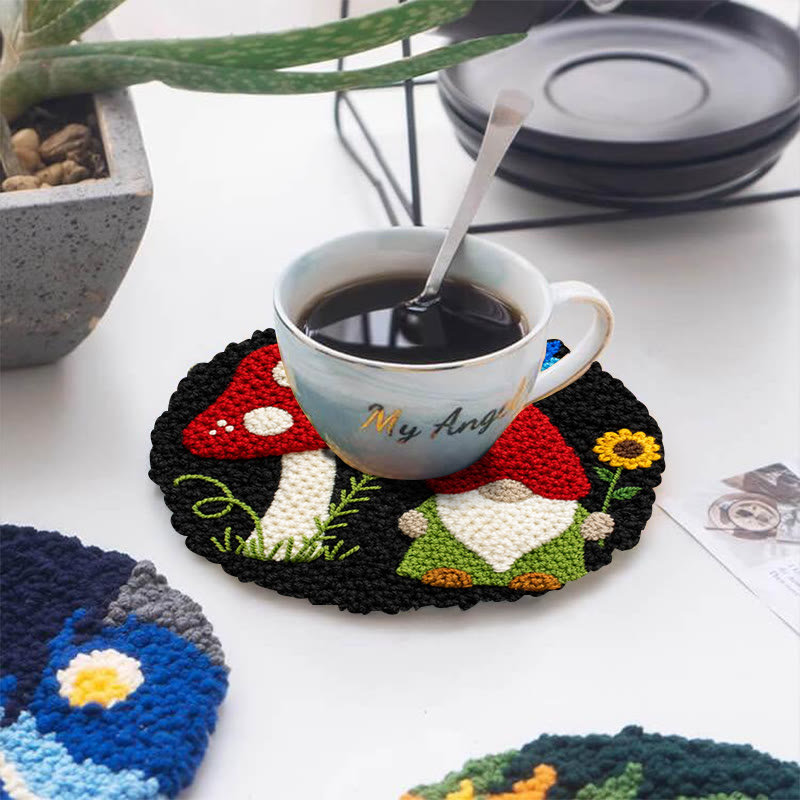 Mushroom Gnome Punch Needle Kit – Whimsical Handcraft | Cute Decorative Pendant - image 5