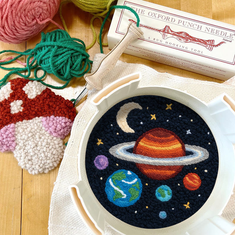 Solar System Planets Punch Needle Kit - Educational Handcraft Project | Fascinating Wall Display Option - image 11