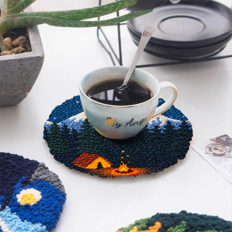 Mountain Campfire Punch Needle Kit - Leisure Handcraft Experience | Cozy Home Matching Piece - image 5