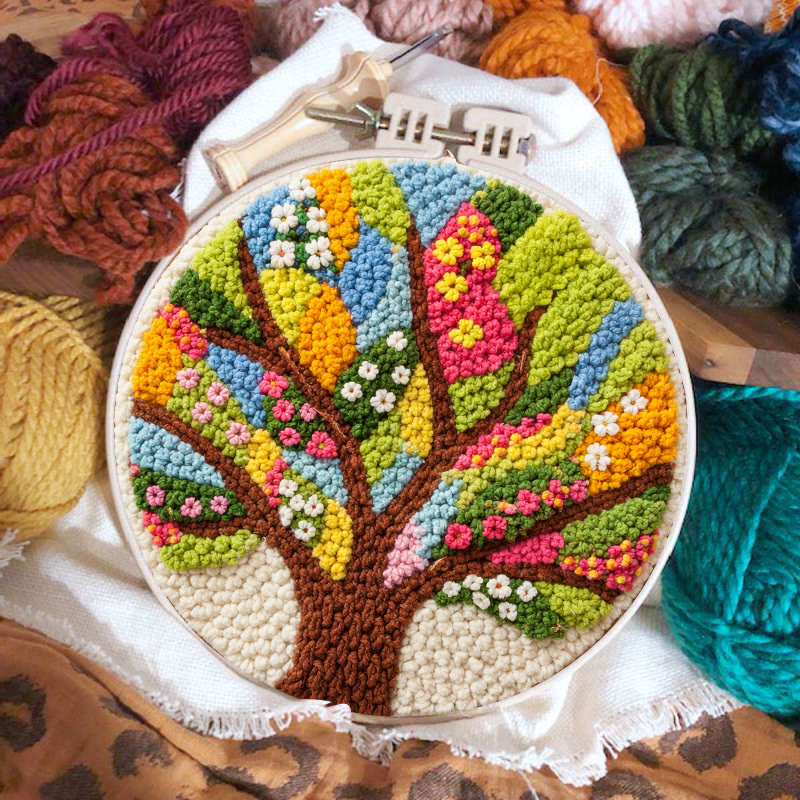 Vibrant Life Tree Punch Needle Kit - Top Gifting Choice | Charming Home Accent - image 2