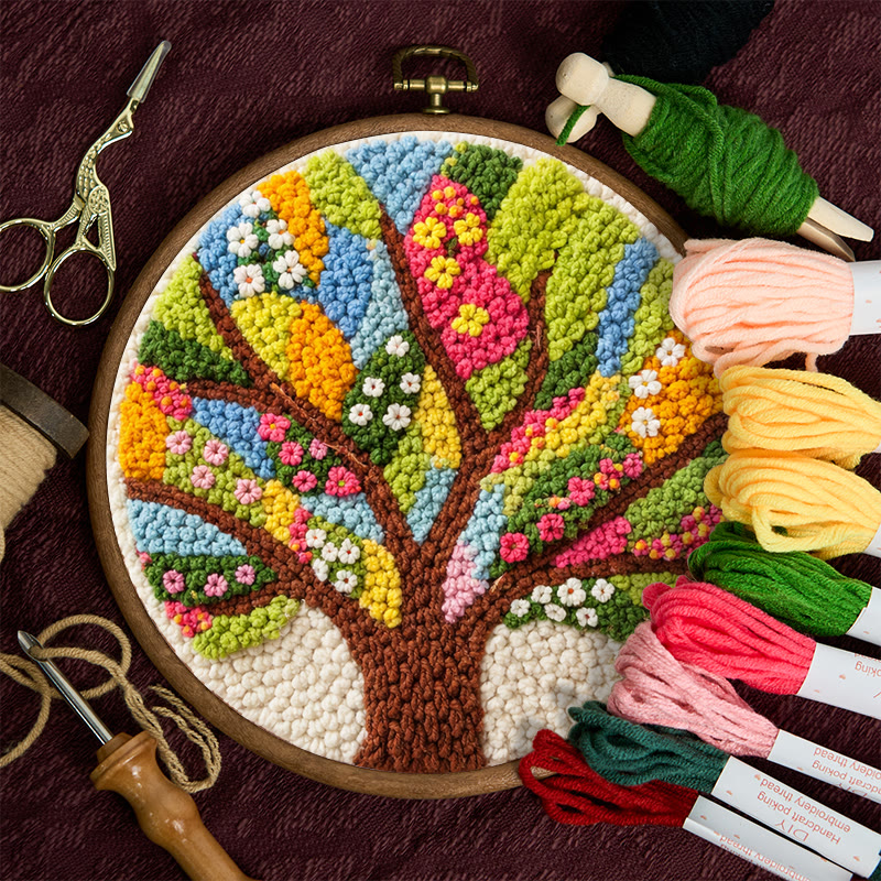 Vibrant Life Tree Punch Needle Kit - Top Gifting Choice | Charming Home Accent - image 9