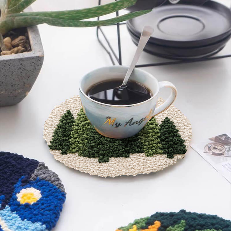 Evergreen Pine Forest Punch Needle Kit - Beginner Friendly DIY | Easy Craft Activity - image 5