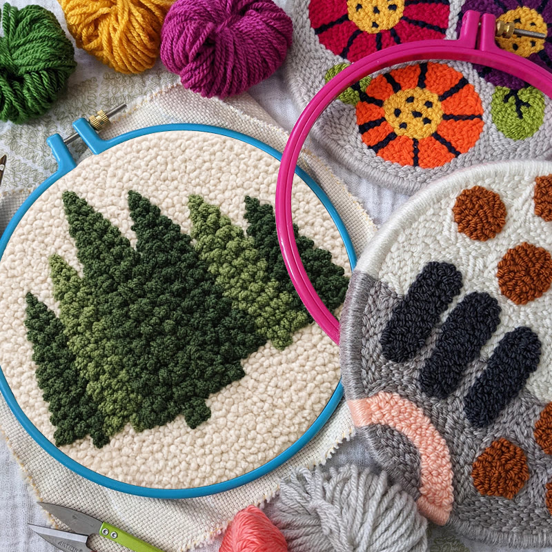 Evergreen Pine Forest Punch Needle Kit - Beginner Friendly DIY | Easy Craft Activity - image 11