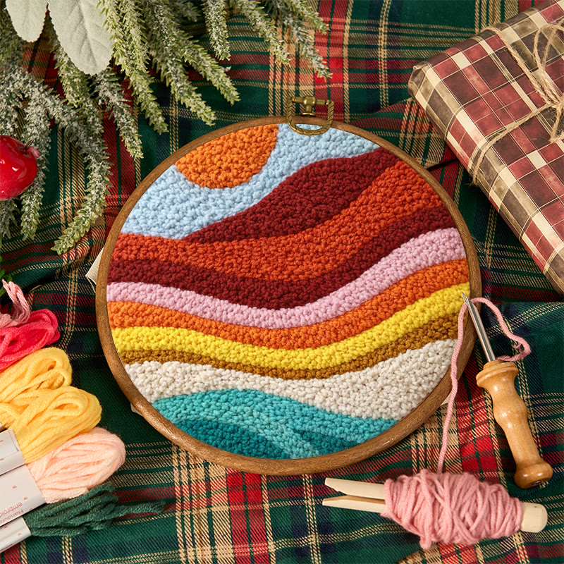 Sunset Wave Landscape Punch Needle Kit - Artistic Diy Project | Novice Friendly Craft Pick - image 12