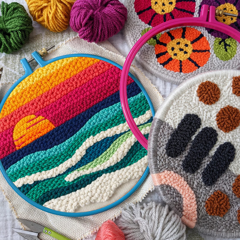 Sunset Ocean Waves Punch Needle Kit - Artistic DIY Experience | Vibrant Coastal Home Accent - image 9