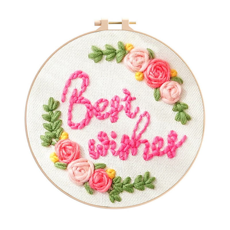 Floral Wish Punch Needle Kit - Creative Handmade Craft | Unique Birthday Gift  - Best wish B - image 9