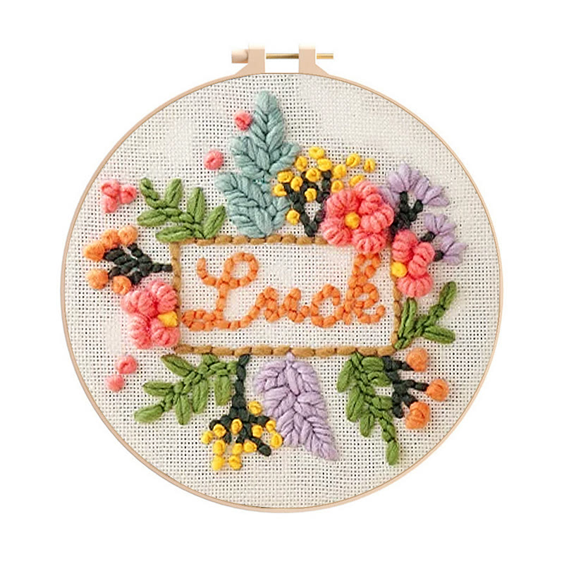 Floral Wish Punch Needle Kit - Creative Handmade Craft | Unique Birthday Gift  - Cake - image 1