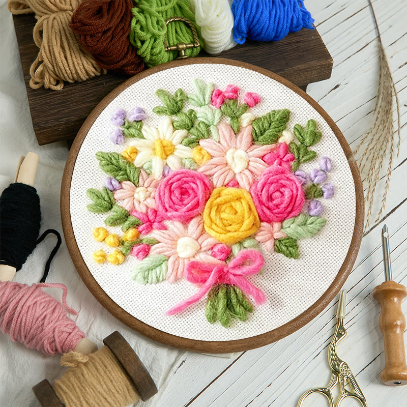 Floral Wish Punch Needle Kit - Creative Handmade Craft | Unique Birthday Gift  - image 6