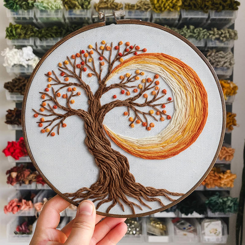 Rubbyoo Embroidery Kit - Tree Of Life | Creative Nature Pattern | Spiritual Handmade Craft   - image 2