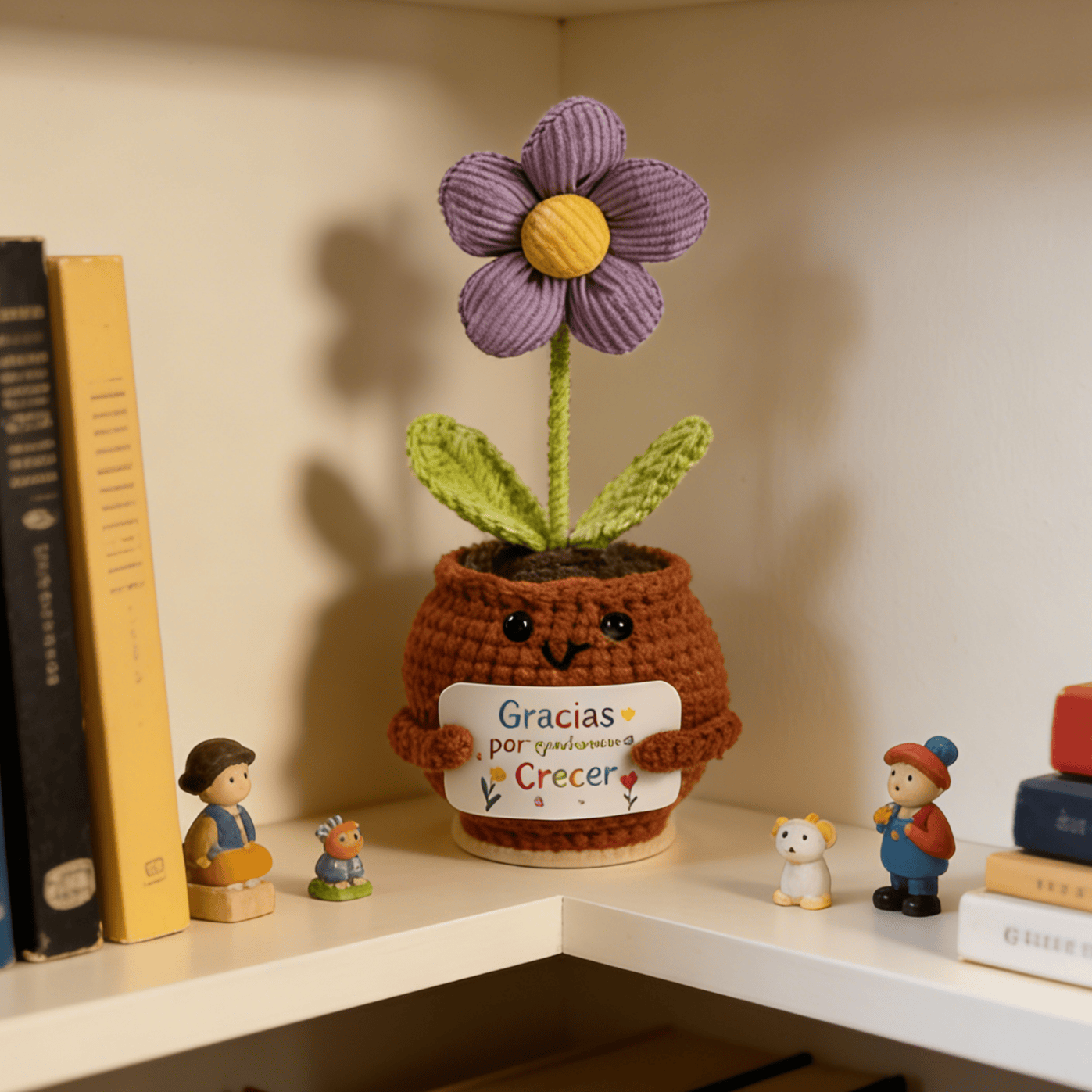 Positive Flower Crochet - Emotional Support Craft | Creative Mother's Day Gift  - Flower C - image 1