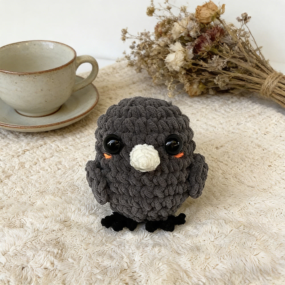 Diy Handmade Mini Raven Crochet Kit - Unique Baby Toy | Creative Backpack Accessories - Diy Handmade Mini Raven Crochet Kit - image 2